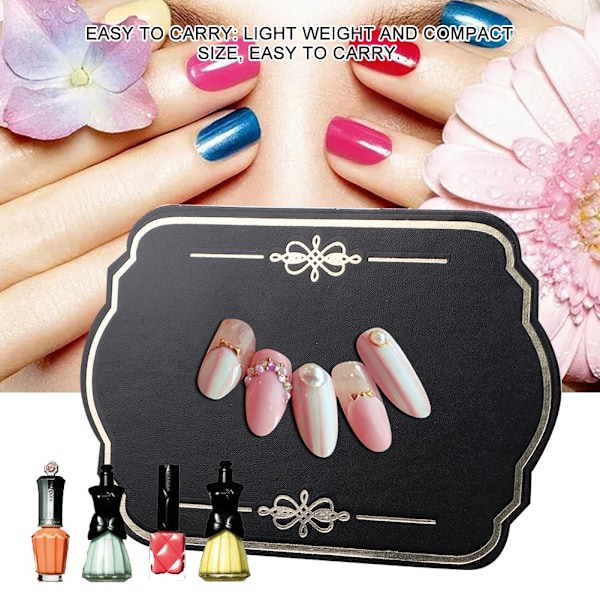 Nagellack Gel Färg Displaykort Akryl Gel Tips Manikyr Salong Tillbehör 6#Svart