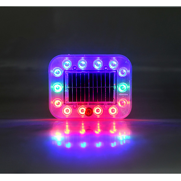 Touch Type Car Solar Anti-Rear-Tail Lights [Touch Strong Magnetic Model-Round Type] Always On* With Switch-Multi-Mode Switch Warning Strobe (One Pack)