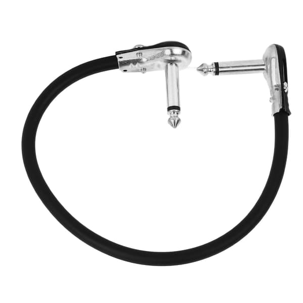 Gitarr Effekt Kabel PVC Anti Vind Brusreducering Bärbar Gitarr Pedal Sladd Patch Kabel Platt Huvud Silver 30cm / 11.8in