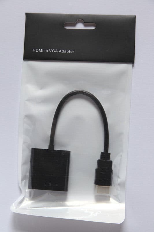 Nettverksdekoder-spiller koblet til projektorvisning HDMI til VGA-buss HD-omformer, 2-pakning