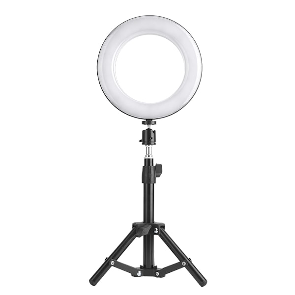 9W 8 tum 96PCS Chip LED Dimbar Selfie Ring Light USB Fotografering Fylllampa med Stativ Telefonklämma