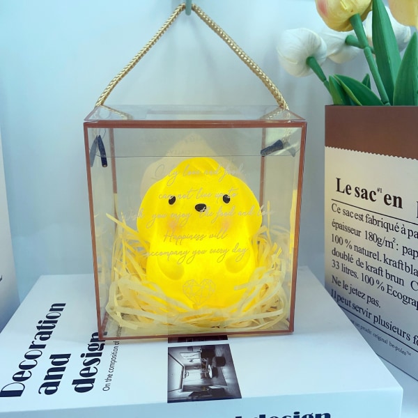 LED nattlampa Pompompurin nattlampa bärbar kreativ sovrumsatmosfärlampa barn sänglampa sovljus