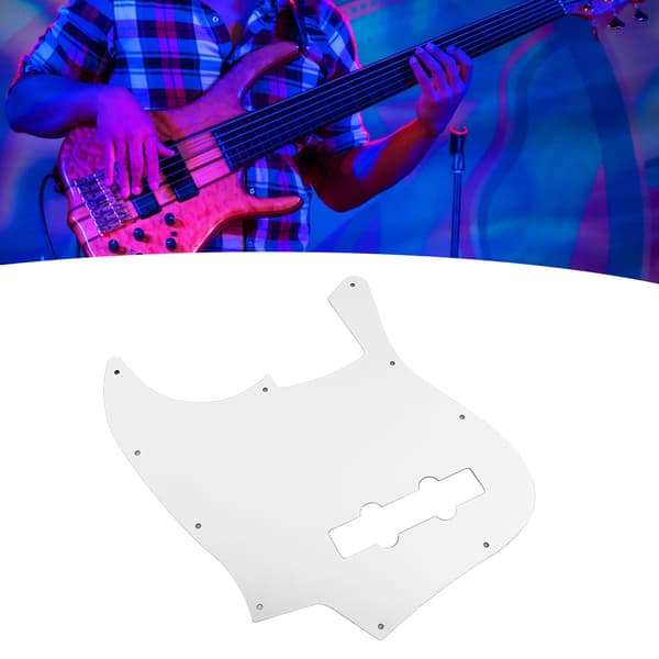 Elektrisk guitar pickguard front pick guard jazz bas scratch plade aluminiumlegering sølv