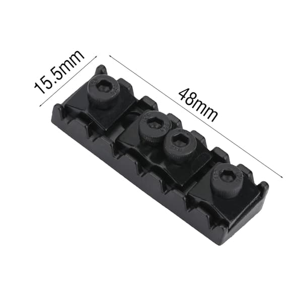 Stränglåsningsmutter med monteringsskruvar för 7-strängad elektrisk gitarr