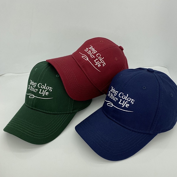 Dotpet Hat Niche Simple broderet bogstav buet skygge baseball cap (blå)