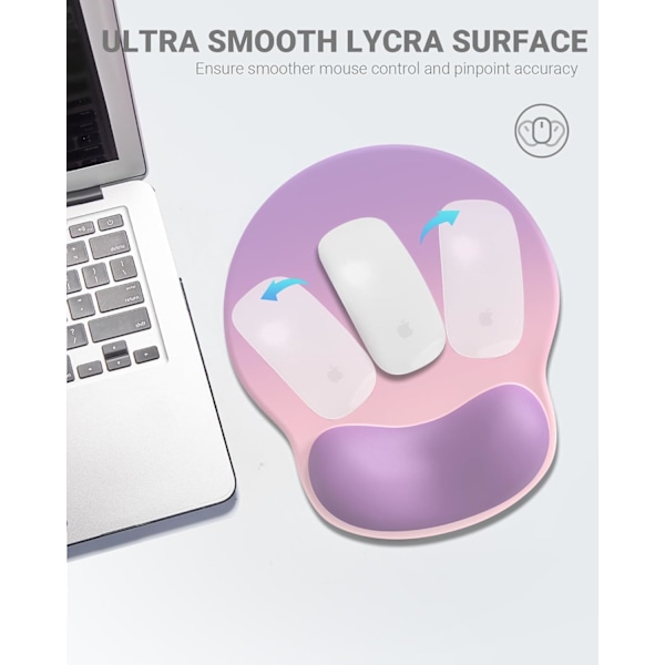 Ergonomisk Musematte med Håndleddstøtte, Komfortabel Musematte Håndleddstøtte, Lindrer Håndleddssmerter Gel Musematte, Sklisikker Gummisokkel Musematte