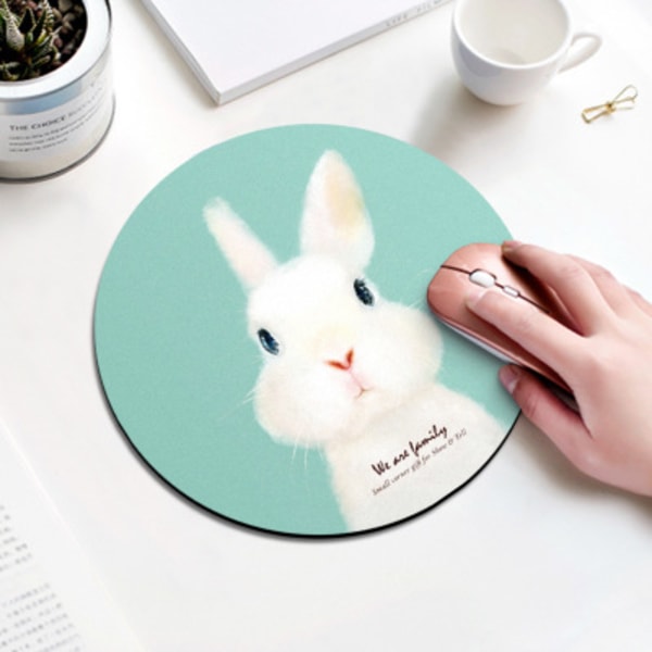 Round mouse pad, cute anime cartoon rubber mouse pad