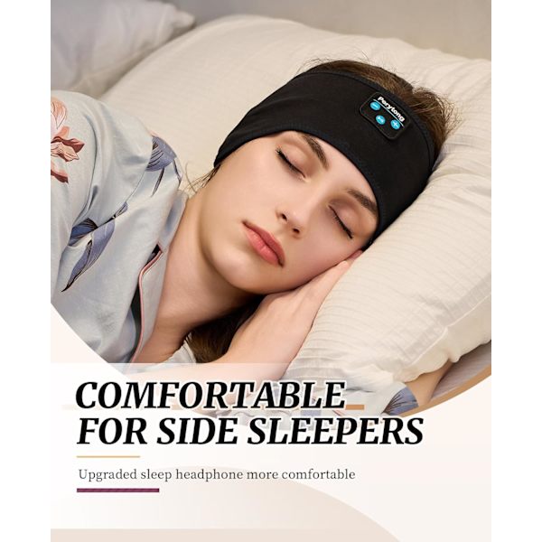 Trådløse Sleep Headphones, Bluetooth Sports Headband Headphones med Ultratynde HD Stereo Højttalere Perfekt til Søvn, Træning, Jogging