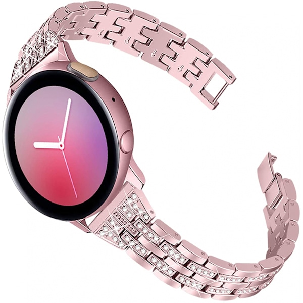 Kvinnor Flickor Snygga Band Kompatibla med Lämpliga för Galaxy Watch 4/Active 2 metall diamant armband 20/22mm rem