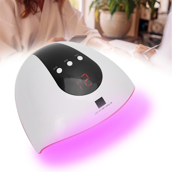 72W LED UV Neglelampe Intelligent Induktion Gel Polish Lampe Neglekunst Manicure VærktøjEU Stik 110‑240V