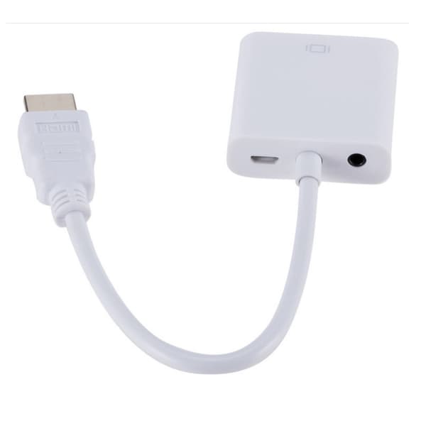 HDMI-VGA-sovitin äänentoistolla + virtalähde, 2 kpl