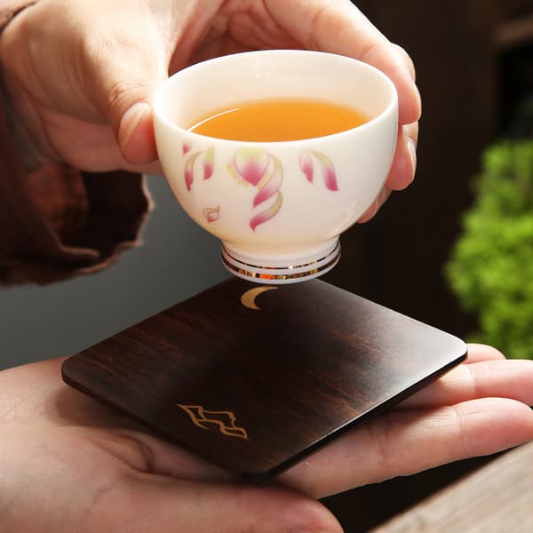 Ibenholt Mørkt Træ Coaster, 2-delt Coaster Sæt, Træ Coasters, Kaffe Coaster, Øl Coaster