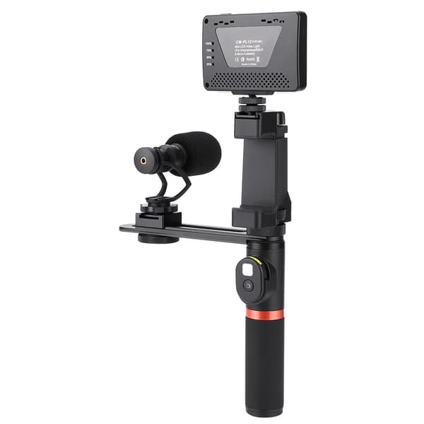 ViewFlex VF-H6 Smarttelefon Håndgrep Bluetooth Kontrollhåndtak Stabilisator med LED