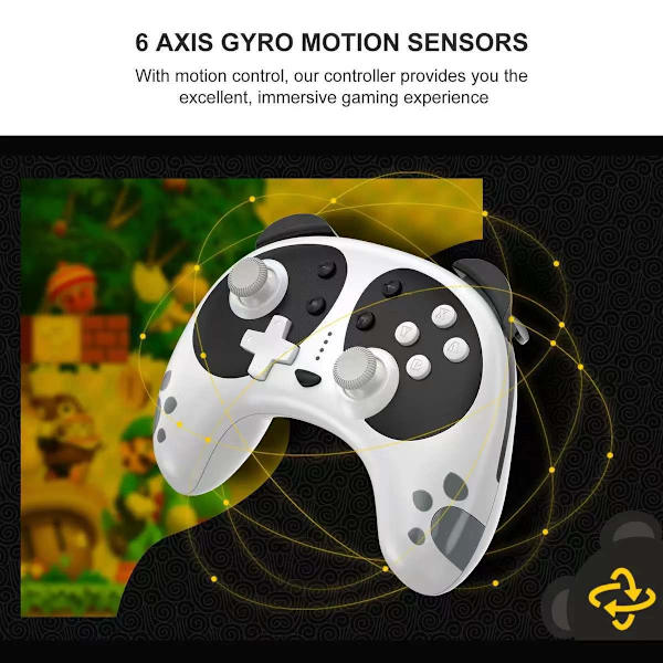 STOGA trådløs controller til Nintendo Switch, med Switch Lite/PC/Switch OLED, med Turbo/Dual Vibration/NFC Wakeup（Hvid）