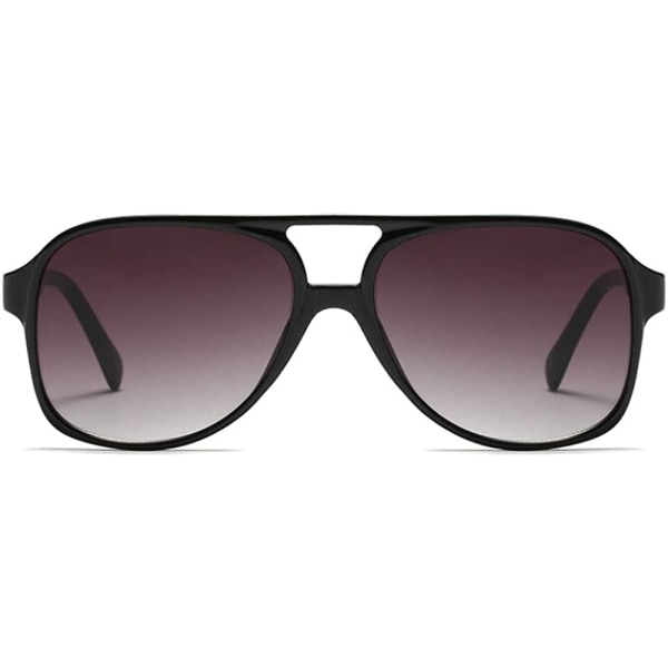 Vintage Retro 70-tals solglasögon för kvinnor och män Klassiska stora fyrkantiga pilotbågar UV400 Hornbågade glasögon