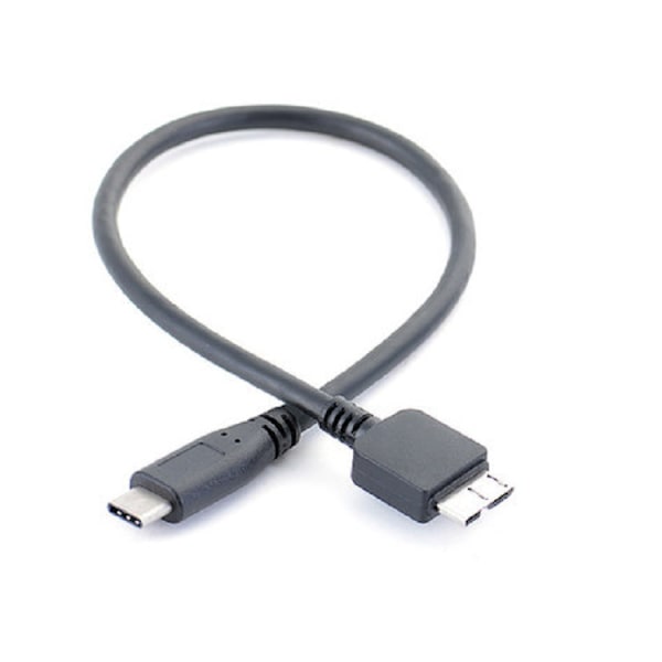 0,35 m typ-c till mikro 3.0 datakabel för MacBook mobiltelefon anslutning mobil hårddisk kabel, 4-pack