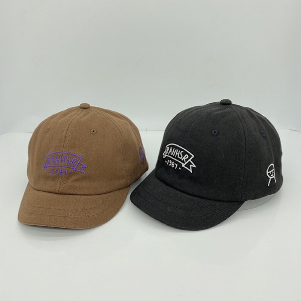 Dotpet Hat K-brodert vår- og sommermote, casual, myk topp baseballcaps for menn og kvinner (svart)