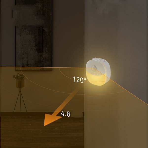 Natlampe [Opgradering], Lyridz LED Varmt Hvid Stikkontakt Natlampe med Automatisk Skumring-til-Daggry Motionssensor, 3 Tilstande, Justerbar Lysstyrke