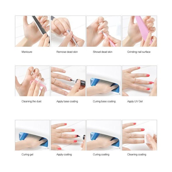 168W UV Gel LED Lys Negle Tørrer Manicure Negle Kunst Lys Negle Kunst Hærdende LysUS Stik 110-240V