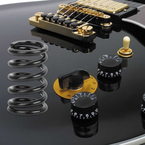 Tremolo Bridge Spændingsfjeder til Bigsby Elektrisk Basguitar Dele Tilbehør (Sort)