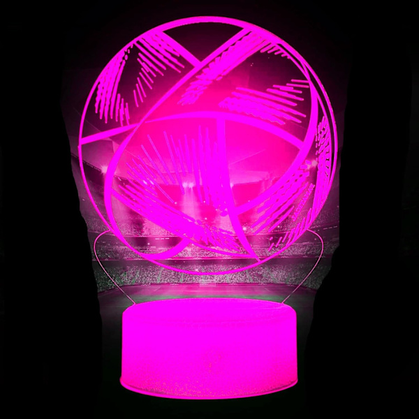 WJ 3D Fotball LED nattlys Lampe Illusjon 16 Farge Endring Bord Dekorasjon Gave Akryl Flat ABS Base USB Kabel Leke