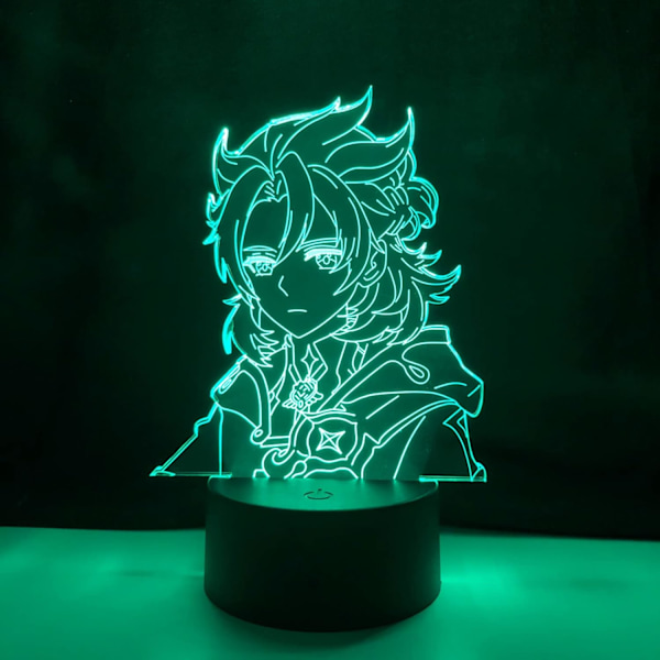 WJ Game LED-nattelys Genshin Impact-figur til værelsesdekoration Børnefødselsdagsgave Genshin Impact bord LED-nattelampe