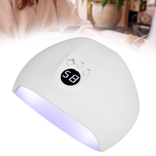 UV LED Neglelampe 75W Professionel Hjemmesalon LCD Display Gel Polish Negle Tørrer (100‑240V)EU Stik