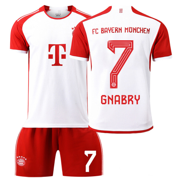 23/24 Bayern Stadium Hjemme Børns Fodboldtrøje Sæt 7 GNABBY Children's size28