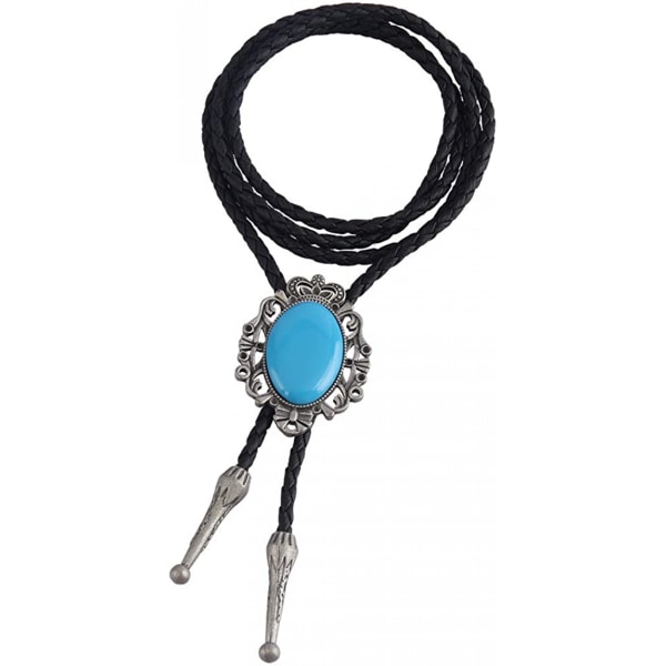 Native American Bolo Tie Rodeo Cowboy Lær Halskjede Western Halskjede Kostyme Tilbehør for Menn, Kvinner