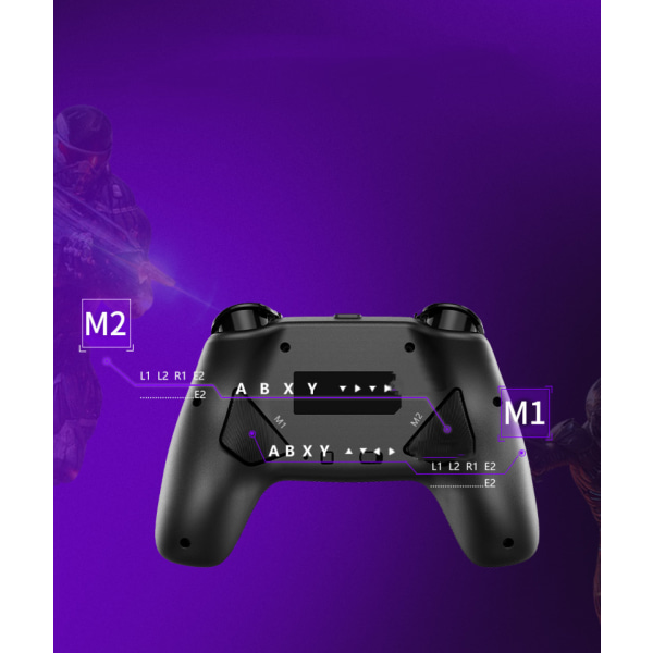 Tedbox trådløs controller til Ps4, med unikt revnedesign/programmerbar bagud/dobbelt vibration, kompatibel med Ps4/pc/ios