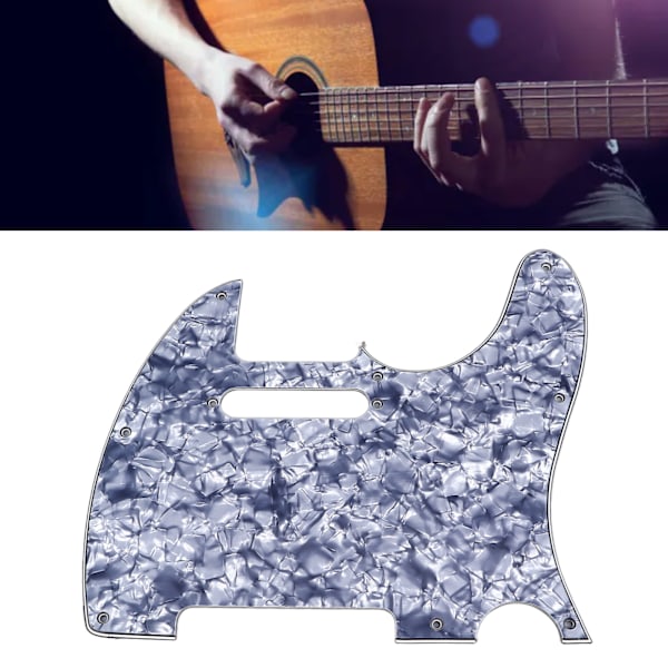 Akustisk Gitarr Pickguard PVC Hållbar Elektrisk Gitarr Repskydd för TL Guard Plate GQ232 Grå Pärla