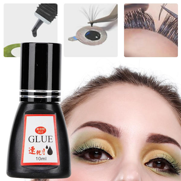 10ml Ögonfransförlängningslim Luktfri 0,5 sekunder Snabbtorkande DIY Fransar Ympning Gel