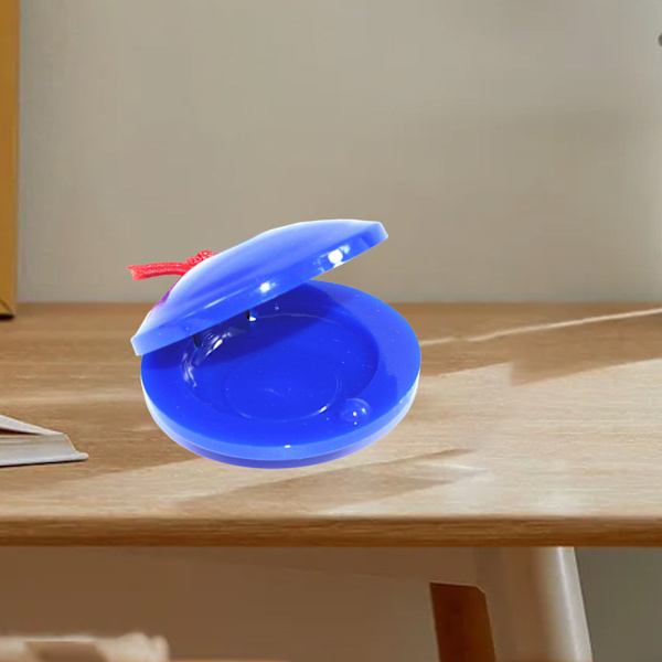 Barn Finger Castanet Plast Castanet Musikinstrument Rytm Pedagogisk Leksak för Barn Mörkblå