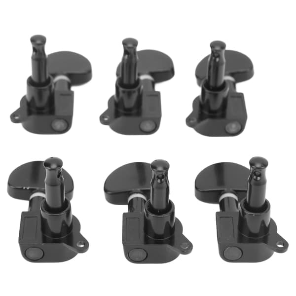 3R3L Guitar Locking Tuners Semicircle Head Heavy Duty Internal Gear Bevel Angle String Tuning Pegs Sort