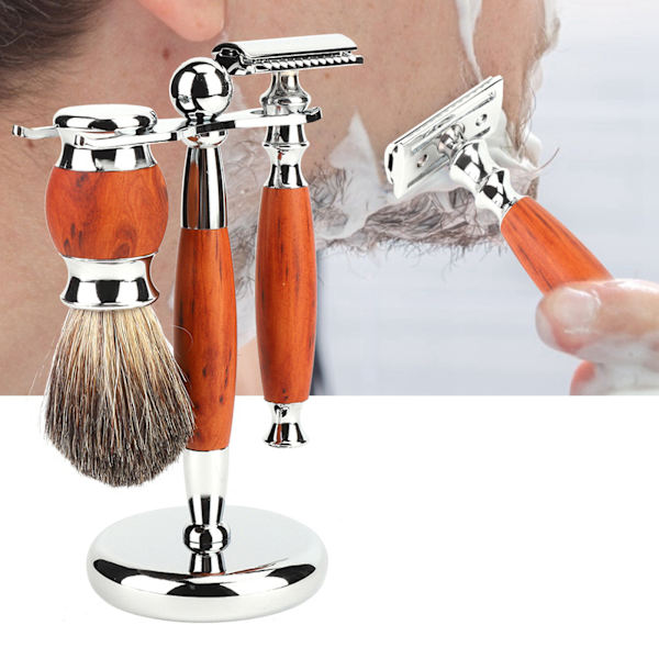 Stativ for manuell barbering, holder for barberkost, sett for barberkost for menn