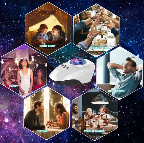 Stjärnprojektor, Galaxy Light Starry Night Projector med Bluetooth Timer Fjärrkontroll, för sovrum Barn Vuxna Fest Heminredning