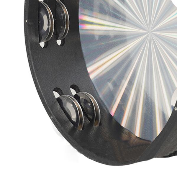 Tamburin tromme laser band akkompagnerende Orff perkusjonsinstrument 8in 2 rader bjeller