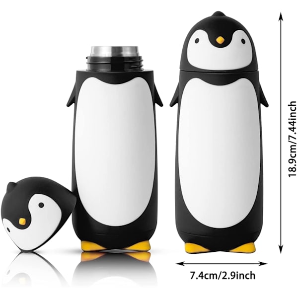 Penguin Vakuum Termos Rejsemug Te Vandflaske Kaffe Termos (Sort)