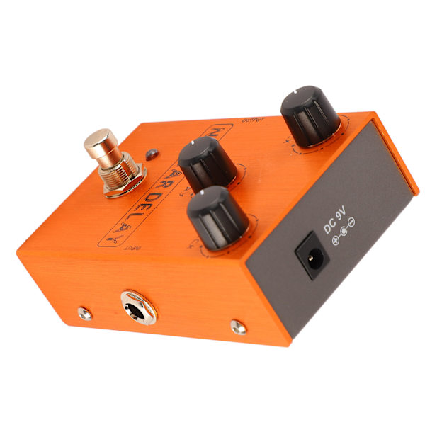 Fördröjningseffektpedal BBD-chip 3 knappar Effektor för elgitarrprestanda Solo Orange