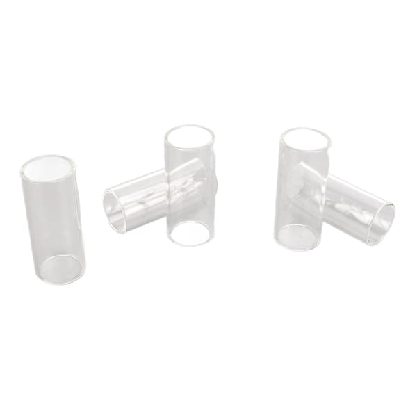 5PCS Elektrisk Gitarr Slides Transparent Glas Cylindrisk Slide Tone Bar 61MM Längd