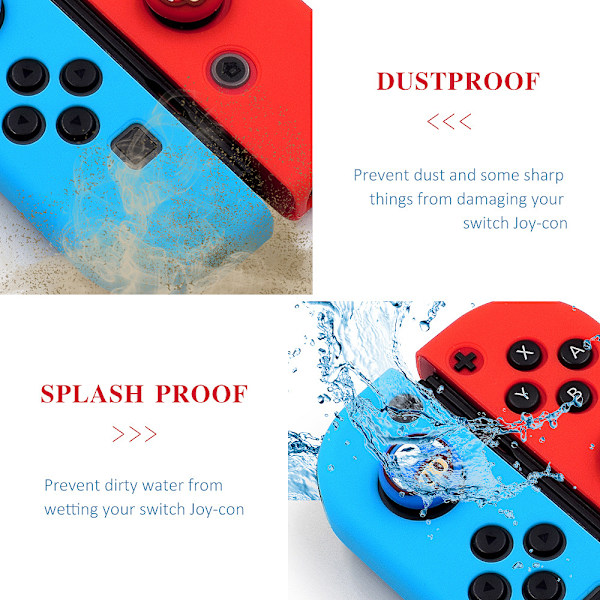 Joystick Cap Cover Mjukt silikonskyddande case för Nintendo Switch Joy-Con