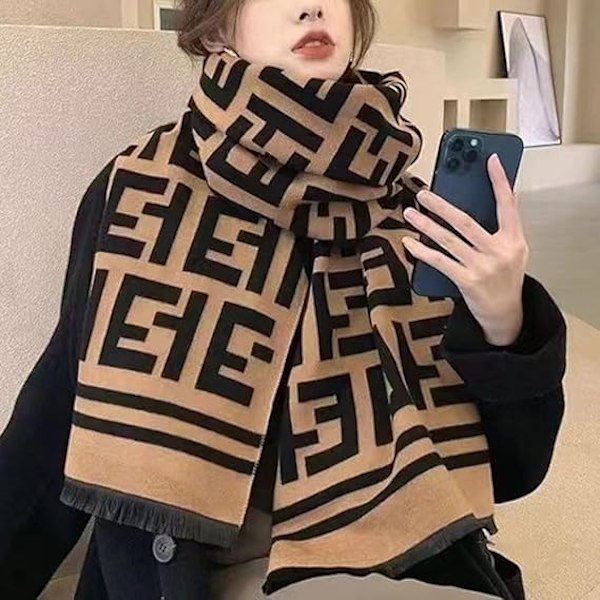Sjal Pashmina Slöjor Wraps till Aftonklänningar Resa Kontor Vinter Bröllop K cashmere-känsla Stora Sjal, Svart