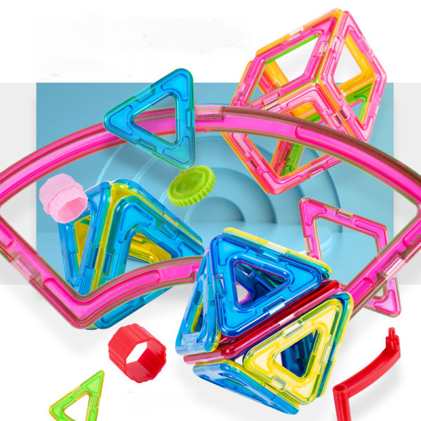 Magnetiskt block, pussel för barn med tidig inlärning, manligt och kvinnligt monterat rent magnetiskt lekset 46 pieces
