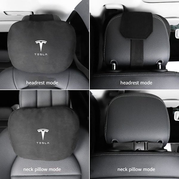 Passar Tesla MODEL3/MODELY/MODELX nackstöd ländryggsstöd - Tesla [Gentleman Black] nackstöd/1