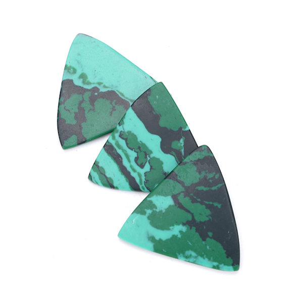3 st Malakit Sten Plectrum för Akustisk Elgitarr Ukulele Tillbehör