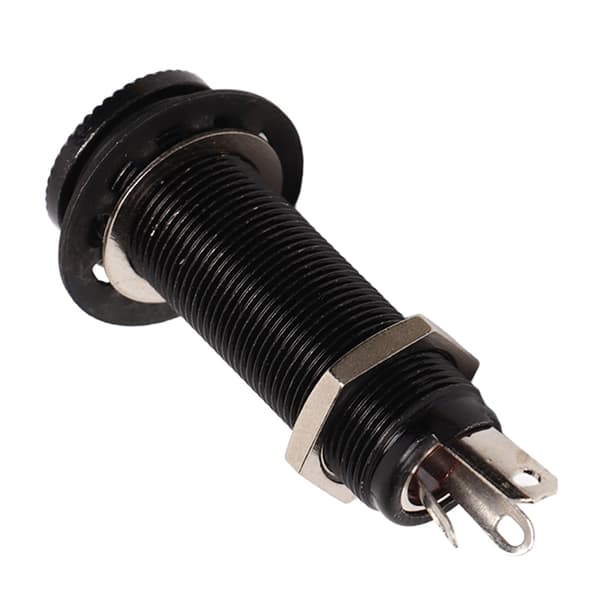 Guitar Gevind Jack Udskiftning Messing Lige Output Endpin til Elektrisk Guitar Bas Sort