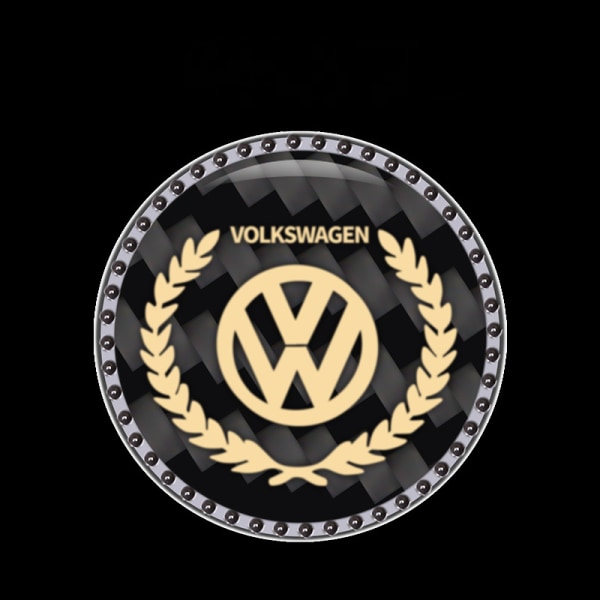 Tvåpack bilmotor startstoppknapp Cover Dekal Dekal Tryckstart tändningsknapp (Volkswagen)