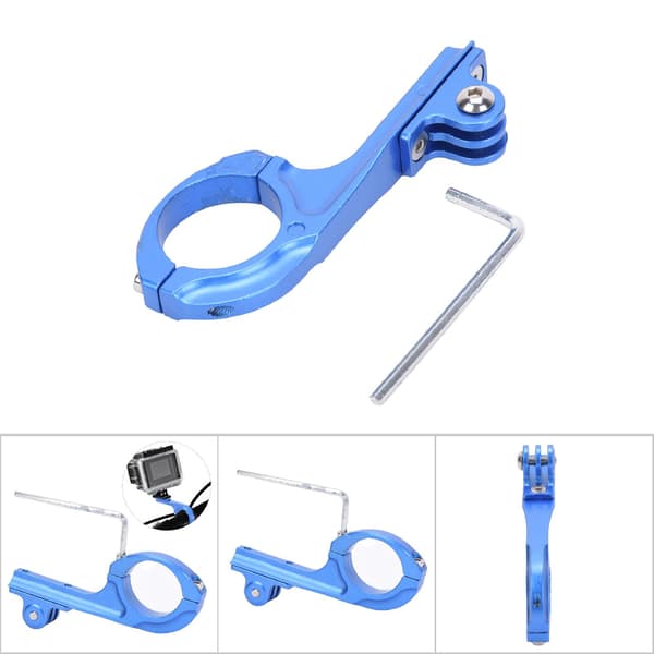 Aluminiumslegering Action Kamera Base Cykelklemme Beslag Tilbehør til Goproblå