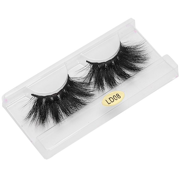 5D 25mm Falska Ögonfransar Makeup Falska Ögonfransar Fluffy Curling Långa Falska Ögonfransar LD08