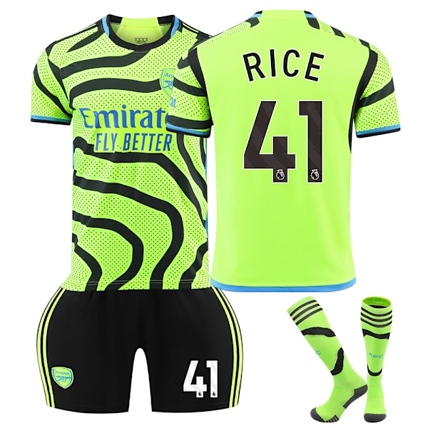 2324 Arsenalin vihreä vieraspelipaitasetti sukkineen No.41 RICE M